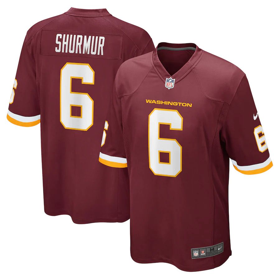 Men Washington Redskins #6 Kyle Shurmur Nike Burgundy Game NFL Jersey->washington redskins->NFL Jersey